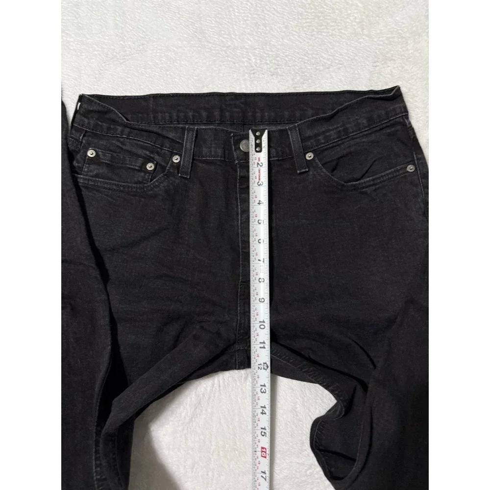 Levis‎ 541 Jeans Mens 34x33 Athletic Tapered Mid Rise Dark Wash Black Denim